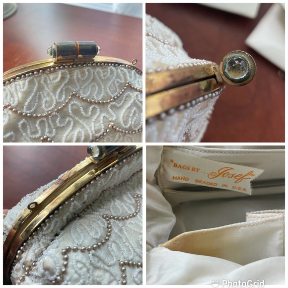 Vintage Josef Hand Beaded Purse - Picture 9 of 10